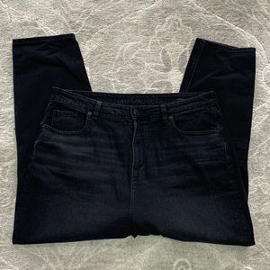 American Eagle Distressed Black Loose Fitting Jeans